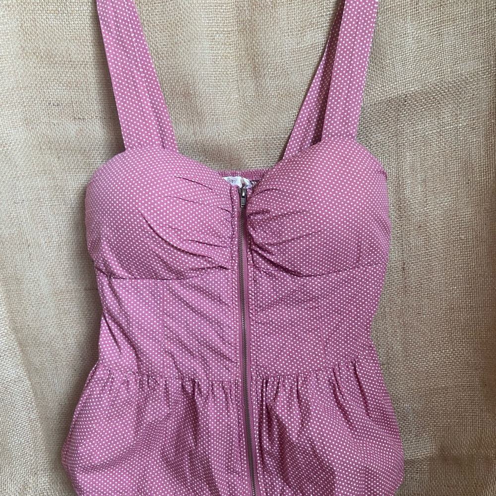 Pink Polka Dot Corset top
